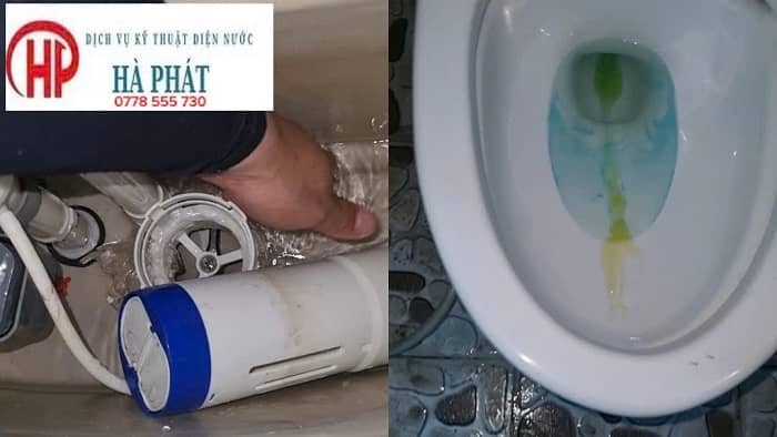 Thợ Hà Phát kiểm tra bồn cầu rò rỉ nước liên tục 24/24