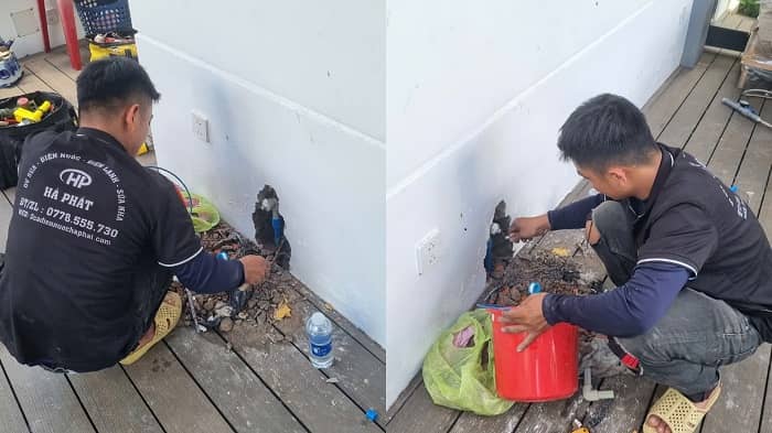 Thợ sửa ống nước âm tường rò rỉ thấm tường Thợ sửa ống nước âm tường rò rỉ thấm tường
